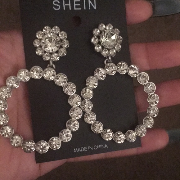 Flower Hoop Earrings. - Picture 2 of 2